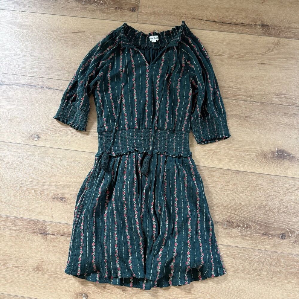 Roberta Roller Rabbit Smocked Floral Dress Mini Mateaus Fiorella Women’s Sz XL
